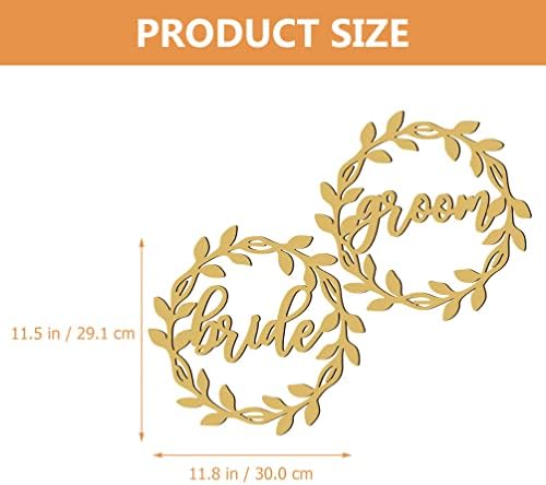 Абаодам 2 парчиња Дрвени Невестата И Младоженецот Стол Знаци Декорација Свадба Виси Знак За Свадба Прослава Предлог Партија Денот