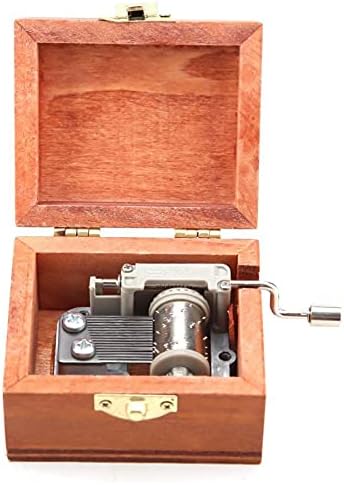 Mxiaoxia mini дрвена рака музичка кутија метал ретро механичко моделирање занаети роденденски подарок дома украси